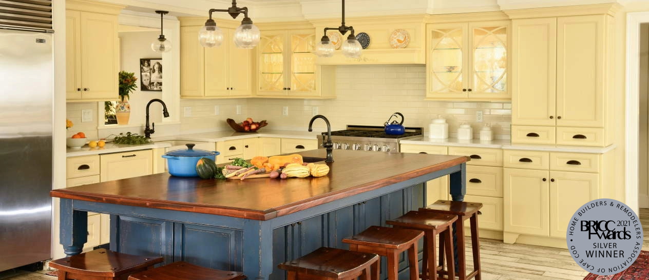 kitchen with large island